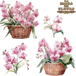 Láminas Adhesivas Pink Orchid PapersForYou 30x30cm