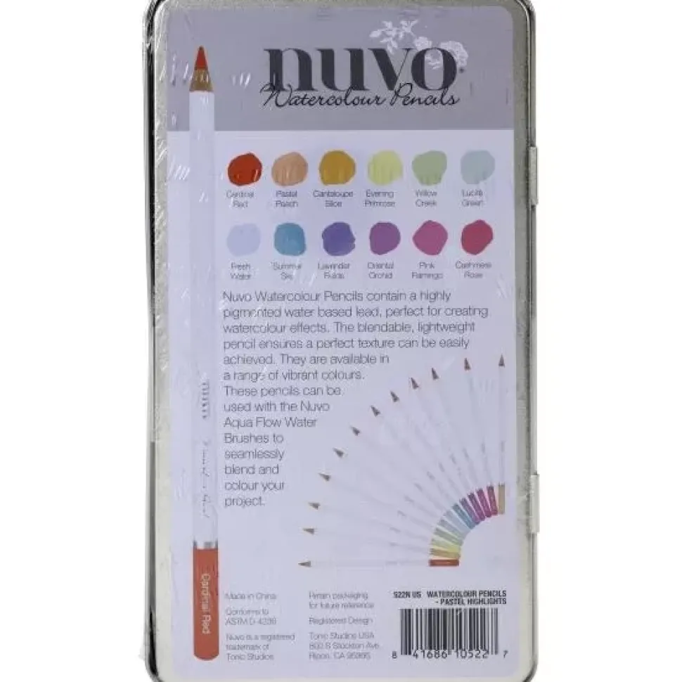 Lápices Acuarelables Pastel Highlights Nuvo
