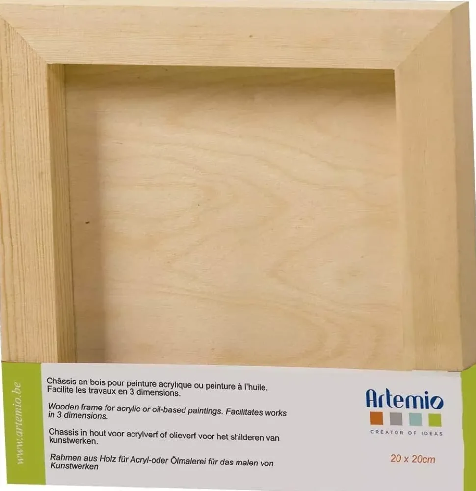 Marco cuadrado pequeño profundo Artemio 20x20cm