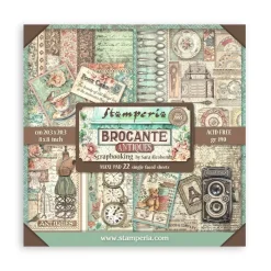 Maxi set de scrapbooking Brocante Antiques Stamperia 20x20cm