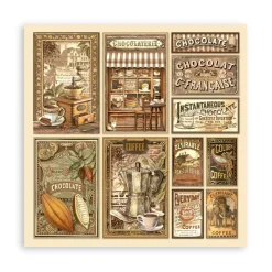 Maxi Set de scrapbooking Coffee & Chocolate Stamperia 20x20cm