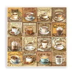 Maxi Set de scrapbooking Coffee & Chocolate Stamperia 20x20cm