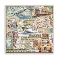 Maxi Set de scrapbooking Art of Travelling Stamperia 20x20cm