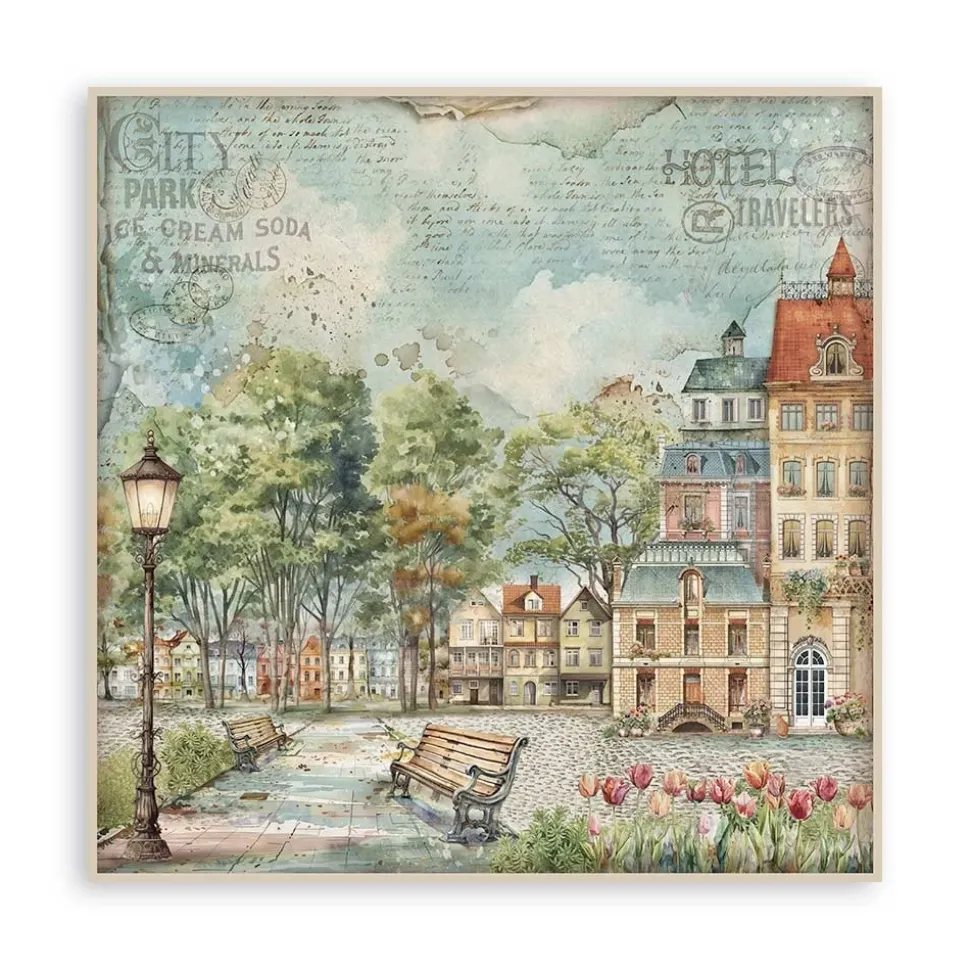 Maxi Set de scrapbooking Art of Travelling Stamperia 20x20cm