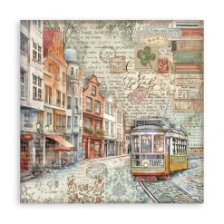 Maxi Set de scrapbooking Art of Travelling Stamperia 20x20cm