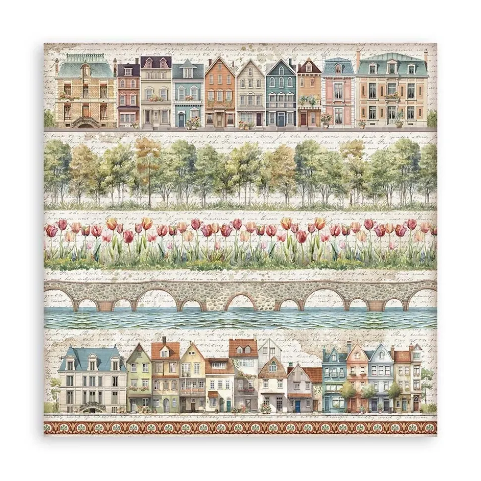 Maxi Set de scrapbooking Art of Travelling Stamperia 20x20cm