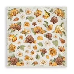 Maxi Set de scrapbooking Romantic Golden Harmony Stamperia 20x20cm