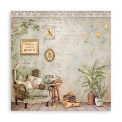 Maxi Set de scrapbooking Romantic Golden Harmony Stamperia 20x20cm