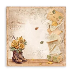 Maxi Set de scrapbooking Romantic Golden Harmony Stamperia 20x20cm