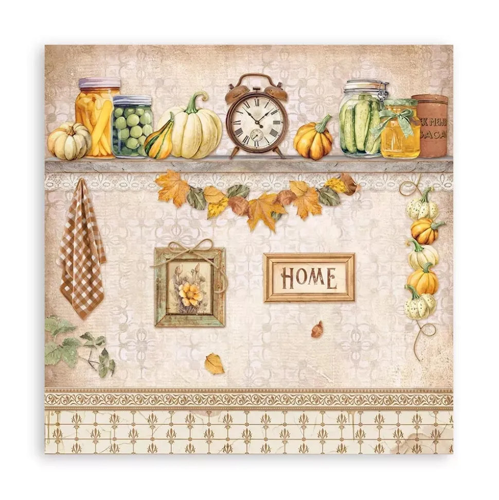 Maxi Set de scrapbooking Romantic Golden Harmony Stamperia 20x20cm