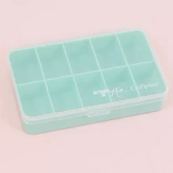 Mini Caja con 10 Compartimentos Turquesa Craftelier
