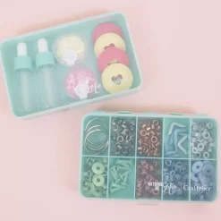 Mini Caja con 10 Compartimentos Turquesa Craftelier