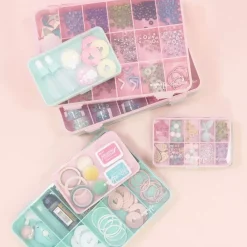 Mini Caja con 10 Compartimentos Turquesa Craftelier