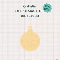 Mini Troquel Bola de Navidad Craftelier