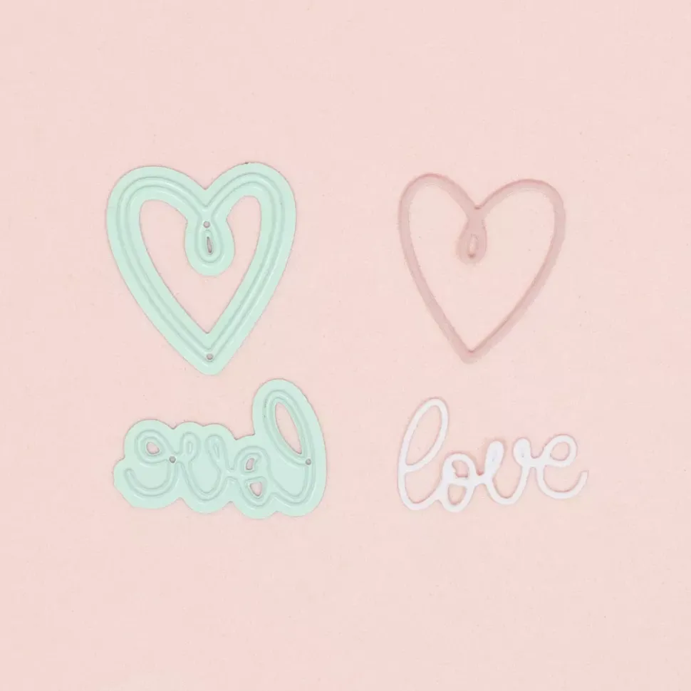 Mini Troquel Love y Corazón Craftelier