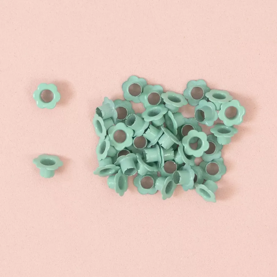 Ojales Flor Turquesa Craftelier