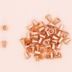 Ojales Mini Metalizados Rose Gold Craftelier