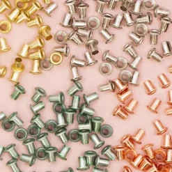 Ojales Mini Metalizados Rose Gold Craftelier