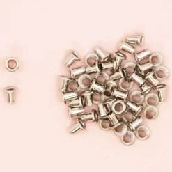 Ojales Mini Metalizados Silver Craftelier