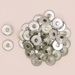 Ojales Wide Metalizados Silver Craftelier