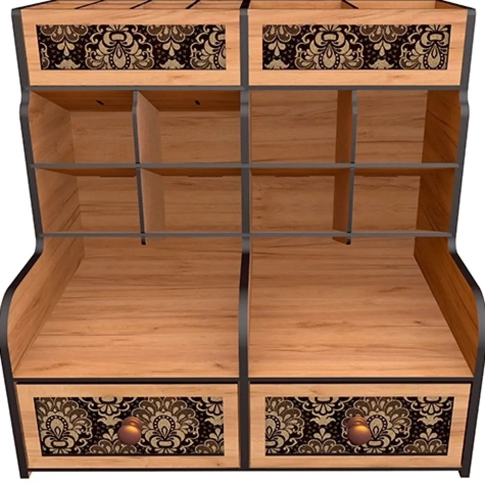 Organizador de escritorio para rotuladores y bolígrafos textura madera Fabrika Decoru