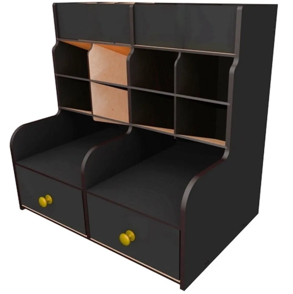 Organizador de escritorio para rotuladores y bolígrafos negro Fabrika Decoru