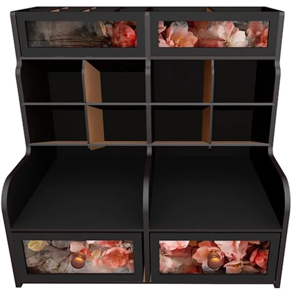 Organizador de escritorio para rotuladores y bolígrafos negro Fabrika Decoru