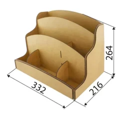 Organizador de escritorio con 5 compartimentos Fabrika Decoru