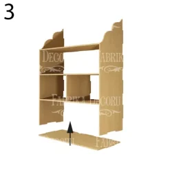 Organizador rectangular de escritorio con cuatro cajones en DM