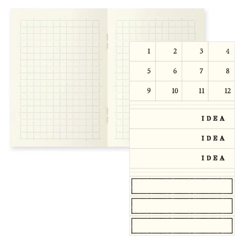 Pack 3 cuadernos cuadriculados Light Midori MD Paper A7