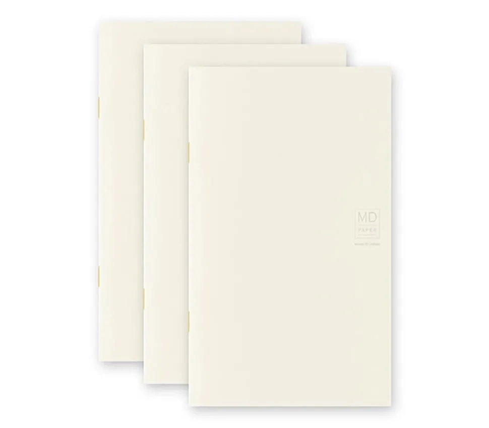 Pack 3 cuadernos cuadriculados B6 Slim Light Midori MD Paper