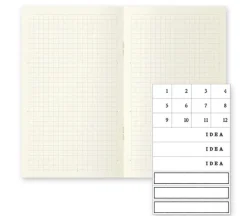 Pack 3 cuadernos cuadriculados B6 Slim Light Midori MD Paper