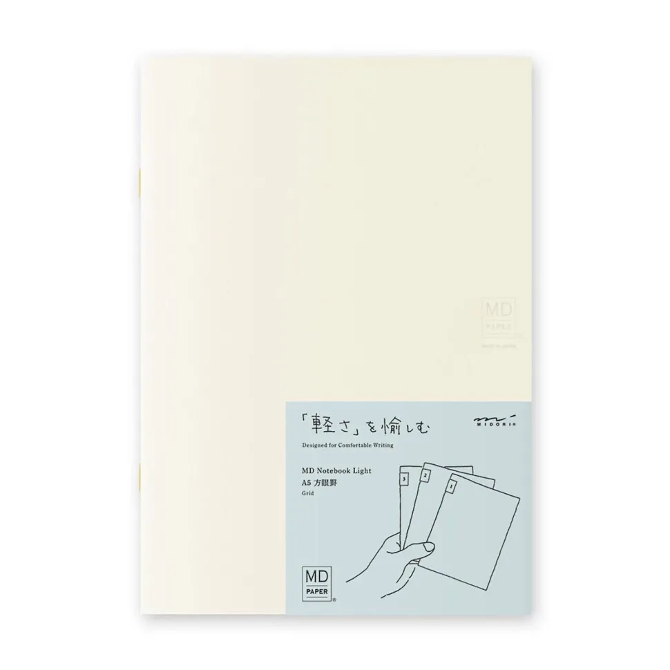 Pack 3 cuadernos cuadriculados Light Midori MD Paper A5
