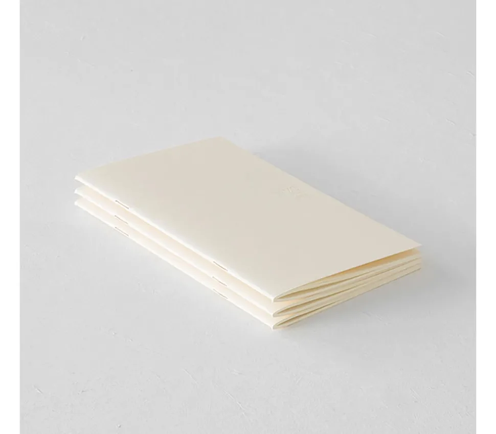 Pack 3 cuadernos lisos B6 Slim Light Midori MD Paper
