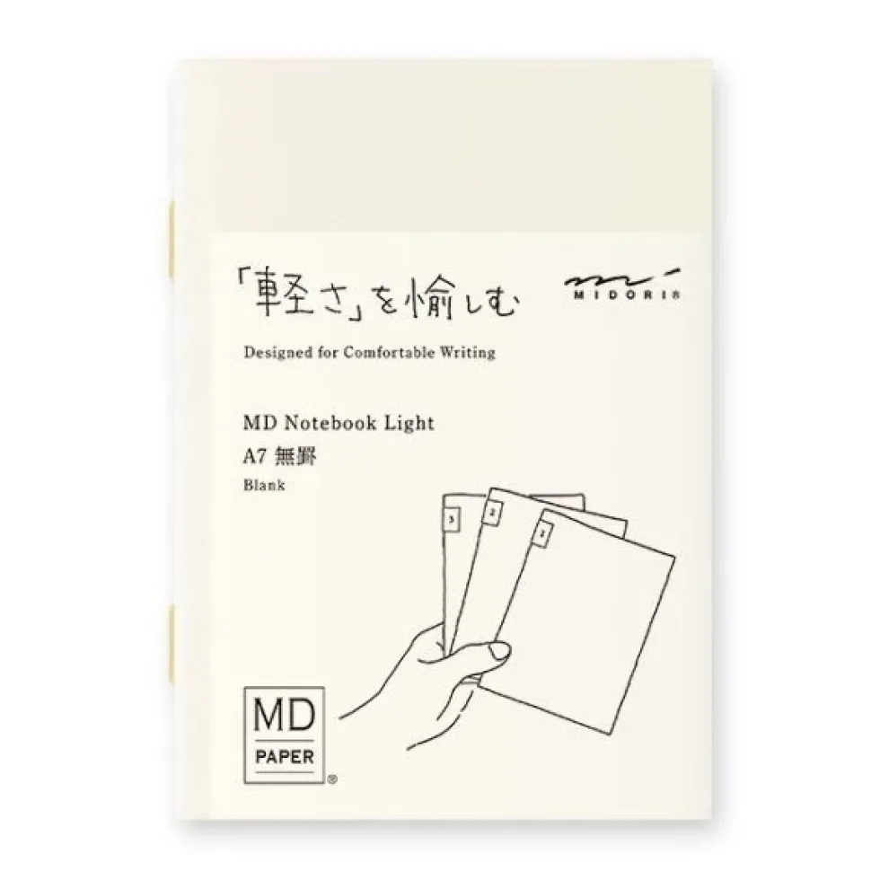 Pack 3 cuadernos lisos Light Midori MD Paper A7