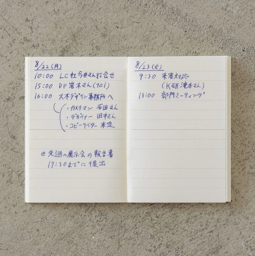 Pack 3 cuadernos rayados Light Midori MD Paper A7