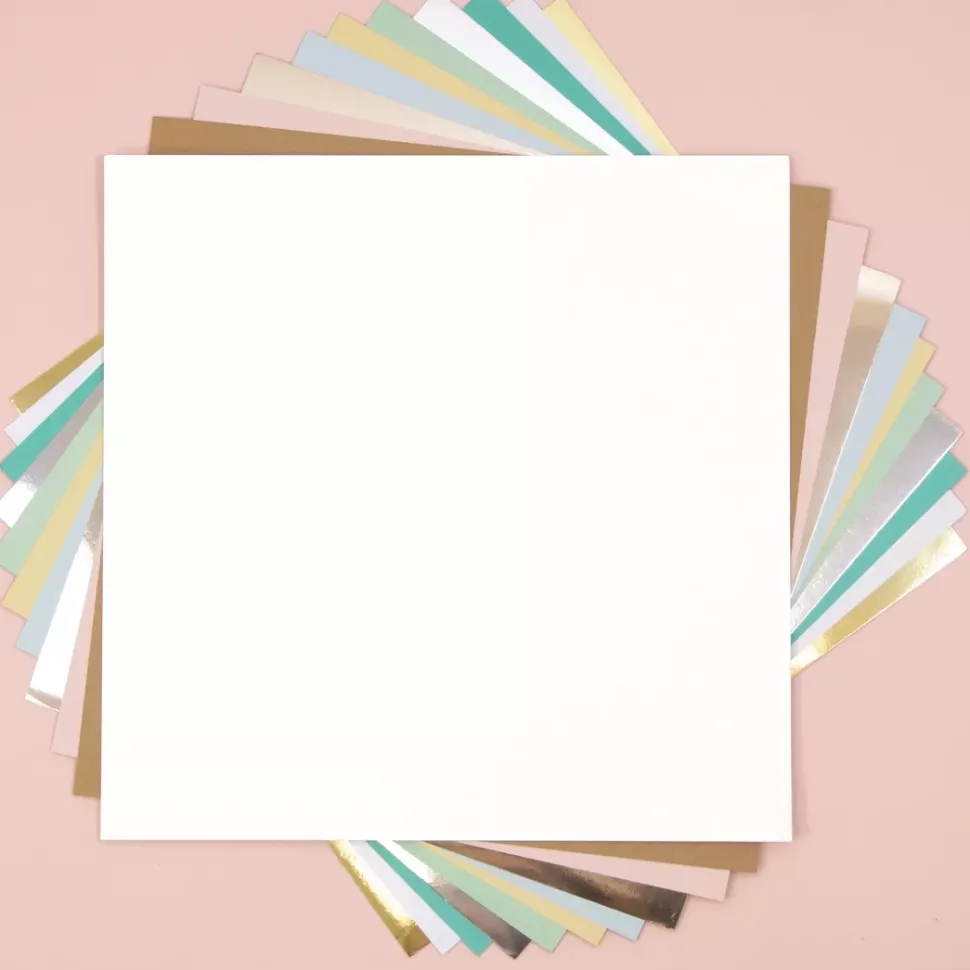 Pack de 15 Cartulinas Mirror Card Rose Gold Craftelier 30x30cm