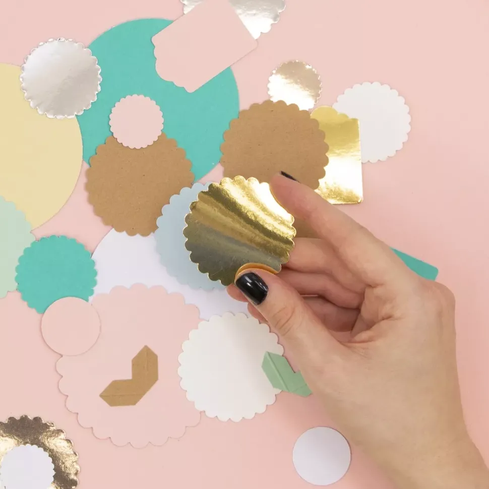 Pack de 15 Cartulinas Mirror Card Gold Craftelier 30x30cm