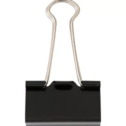 Pack de 2 Clips de bulldog negros 5cm