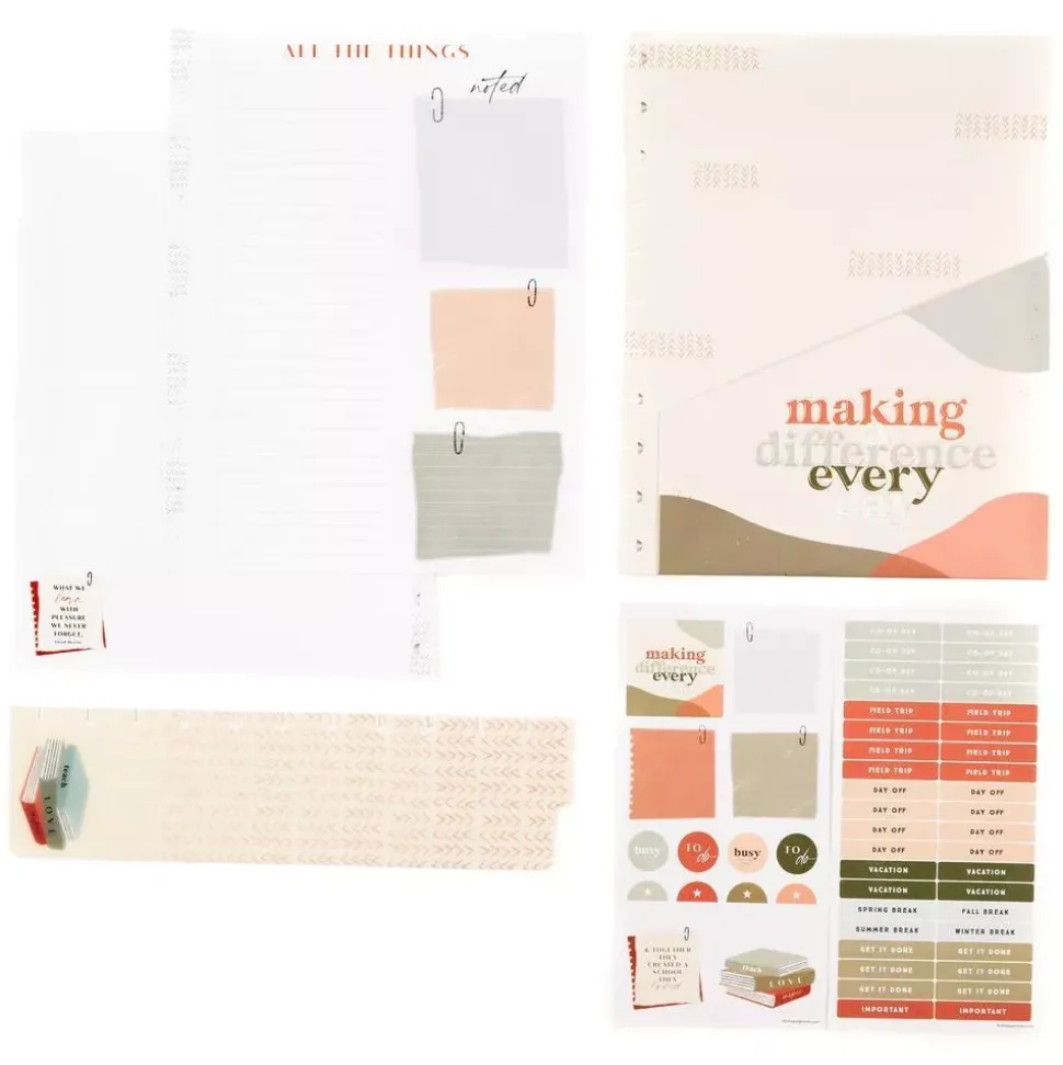 Pack de Accesorios Big Homeschool Peachy Happy Planner