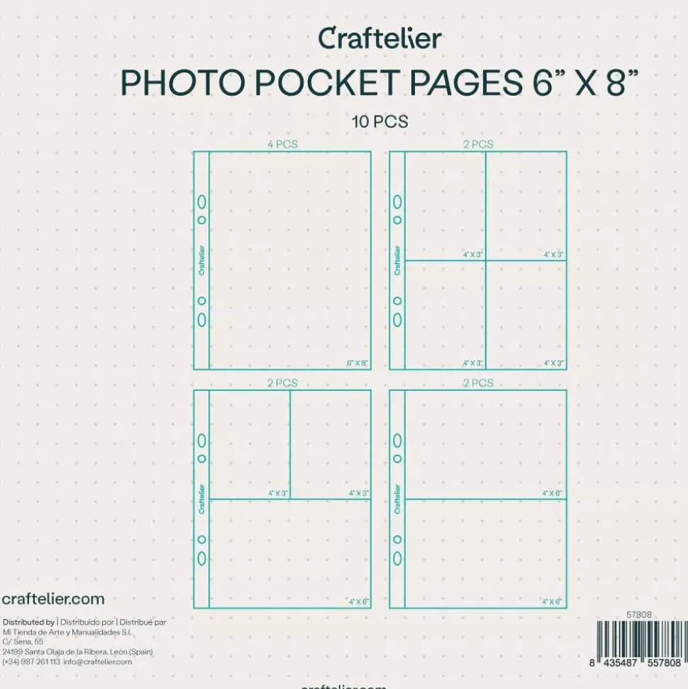 Pack de Fundas para Álbumes Craftelier 6"x8"