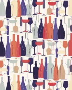 Papel Botellas y Copas Tassotti