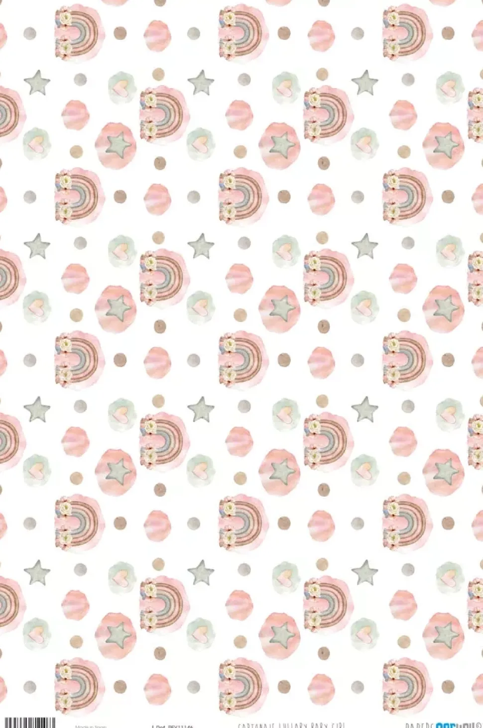 Papel de Cartonaje Arcoiris Lullaby Baby Girl PapersForYou 32x48cm