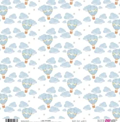 Papel de Tela Globos Baby Boy World PapersForYou 30x30cm