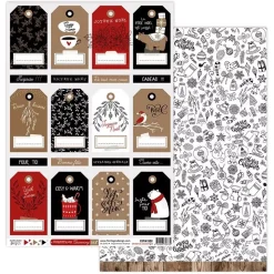 Papel Etiquetas Christmas Cocooning Florlèges Design A4