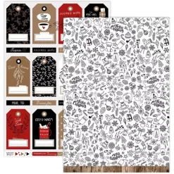 Papel Etiquetas Christmas Cocooning Florlèges Design A4