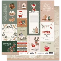 Papel Etiquetas y Sentimientos Enchantement Florilèges Design 30x30cm