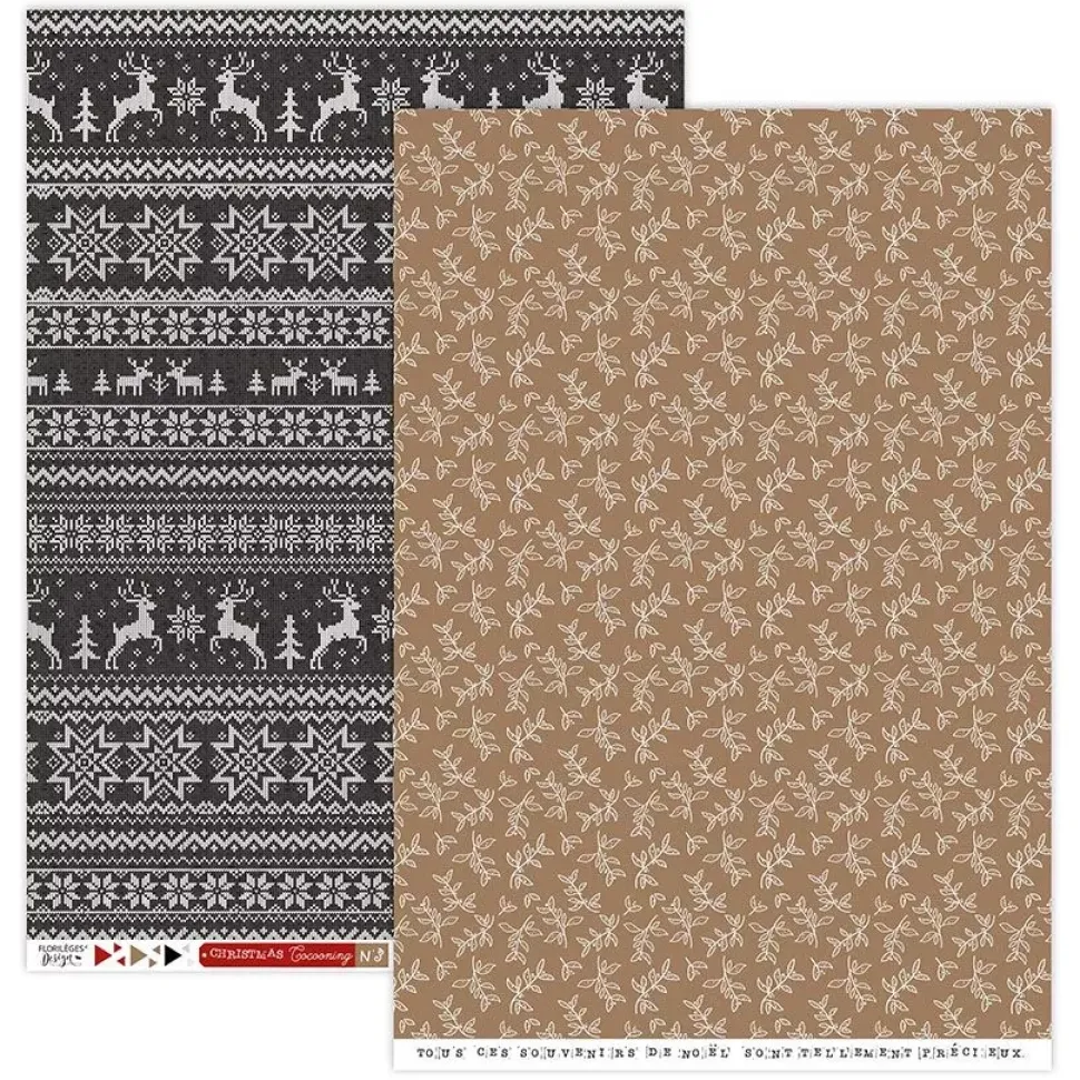 Papel Greca Alpina Christmas Cocooning Florlèges Design A4