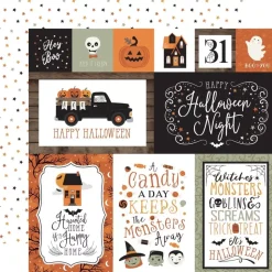 Papel Journaling Cards Spooky Echo Park 30x30cm