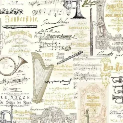 Papel Música con oro Kartos 49,5x68cm